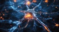 synapse neuron schematic replication style Royalty Free Stock Photo