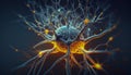 Synapses and action potentials, a closer look at the electrical communication in the brain, Generative AI