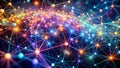 Synaptic Symphony An Abstract Visualization of a Neural Network s Interconnected Nodes AI Generated