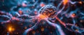Synaptic Symphony: The Brain\'s Minimalist Melody. Concept Brain Function, Neurological Composition,