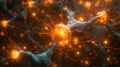 Synaptic Symphony: The Elegance of Neural Connections. Concept Neuroscience, Brain Circuitry,