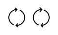 Sync arrow icon. Circular rotation symbol for refresh, reload, and update process. Repeat and synchronization sign Royalty Free Stock Photo
