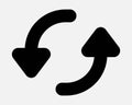 Refresh Arrow Icon Sync Arrowhead Sign Reload Pointer Symbol Circle Twist Load Loading Rotation Rotate Recycle Cycle Royalty Free Stock Photo