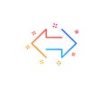Sync arrows line icon. Communication Arrowheads. Vector Royalty Free Stock Photo