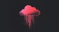 sync collapsing cloud upload icon Royalty Free Stock Photo