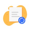 Sync document processing icon vector, file doc synchronization update refresh modern graphic illustration, data backup renew sign Royalty Free Stock Photo