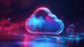 sync flickering cloud storage icon Royalty Free Stock Photo