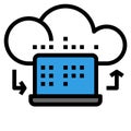 SYNC LAPTOP ICON VECTOR Royalty Free Stock Photo