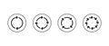 Sync, Loop arrow icon set in circular outline. Refresh and repeat symbol. Synchronization and reload sign Royalty Free Stock Photo
