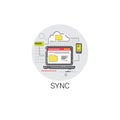 Sync Synchronize Internet Cloud Technology Icon Royalty Free Stock Photo