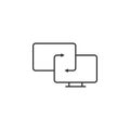 Synchronisation icon. Simple element illustration. Synchronisation symbol design template. Can be used for web and mobile Royalty Free Stock Photo