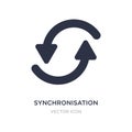 synchronisation icon on white background. Simple element illustration from UI concept Royalty Free Stock Photo