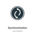 Synchronisation vector icon on white background. Flat vector synchronisation icon symbol sign from modern user interface Royalty Free Stock Photo