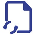 Synchronise file Isolated Vector icon which can easily modify or edit