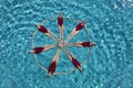 Synchronised Swimmers Forming A Circle