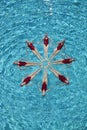 Synchronised Swimmers Forming A Circle