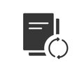 Synchronization document file update icon vector bold solid pictogram, data refresh reload interface ui sign symbol, backup Royalty Free Stock Photo
