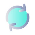 Synchronization flat gradient color ui icon Royalty Free Stock Photo