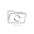 Synchronization Folder Icon Minimalist Design Document Management Process Royalty Free Stock Photo