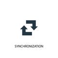 Synchronization icon. Simple element