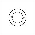 Synchronization line icon, mobile sign and app