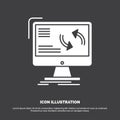 synchronization, sync, information, data, computer Icon. glyph vector symbol for UI and UX, website or mobile application Royalty Free Stock Photo