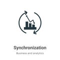 Synchronization vector icon on white background. Flat vector synchronization icon symbol sign from modern business and analytics