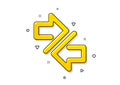 Synchronize arrows icon. Arrowheads. Vector