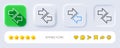 Synchronize arrows line icon. Arrowheads. Neumorphic buttons. Vector