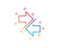 Synchronize arrows line icon. Arrowheads. Vector Royalty Free Stock Photo