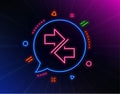 Synchronize arrows line icon. Arrowheads. Vector