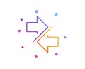 Synchronize arrows line icon. Arrowheads. Vector Royalty Free Stock Photo