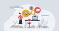 Synchronized business solutions with integrated system tiny person concept