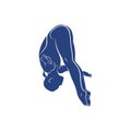 Synchronized Diving vector illustration design. Springboard Platform Diving Silhouette. Sport Athletes design template