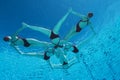 Synchronized Swimmers Forming A Star Shape Royalty Free Stock Photo