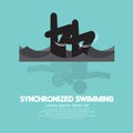 Synchronized Swimming Graphic Symbol