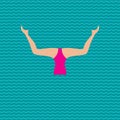 Synchronized swimming performance Royalty Free Stock Photo