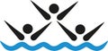 Synchronized swimming team icon