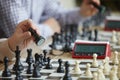 Synchronous chess move Royalty Free Stock Photo