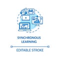 Synchronous learning concept icon Royalty Free Stock Photo