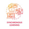 Synchronous learning concept icon Royalty Free Stock Photo