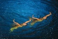 Synchronous swiming Royalty Free Stock Photo