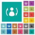 Syncronize contacts square flat multi colored icons Royalty Free Stock Photo