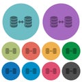 Syncronize databases color darker flat icons