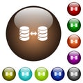 Syncronize databases color glass buttons