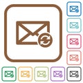 Syncronize mails simple icons Royalty Free Stock Photo