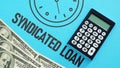 Syndicated loan is shown using the text Royalty Free Stock Photo