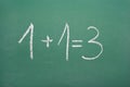 Synergistic calculation: 1+1=3 Royalty Free Stock Photo