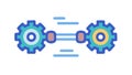 Synergistic System: Interconnected Gears Driving Efficient Progress vector design Generative AI Royalty Free Stock Photo