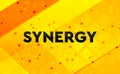 Synergy abstract digital banner yellow background